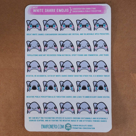 Stickervel met haai-emoji's