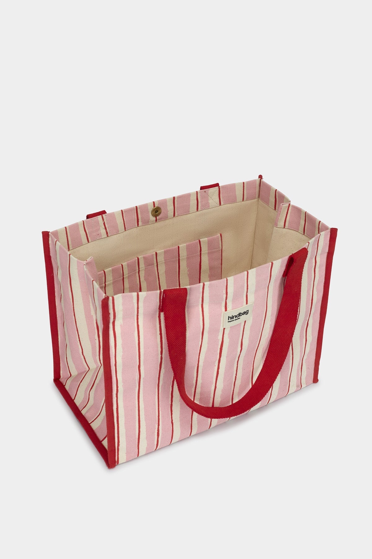 Sac cabas Claude Rayures rouge et rose