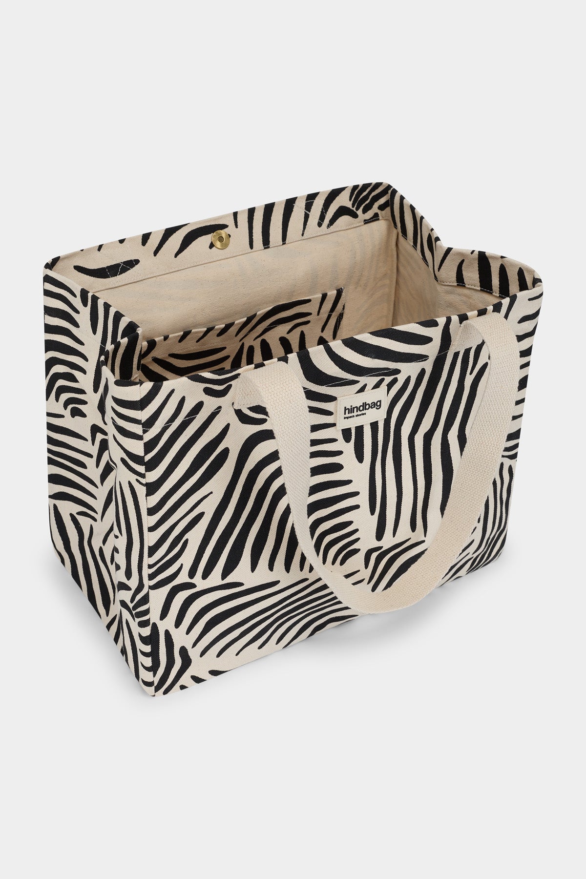 Sac cabas Claude Zèbre écru