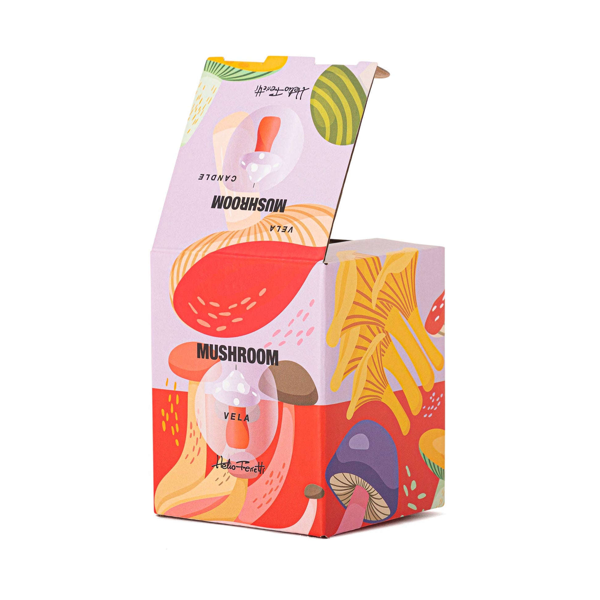 Petite Bougie Champignon Rose Peinte à la Main Helio Ferretti Vue 3