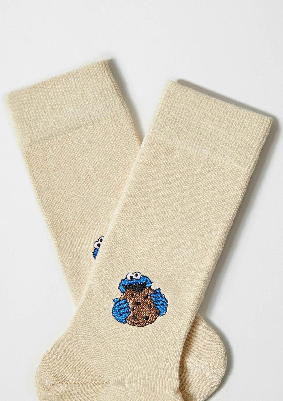 BeSesameStreet Cookie Monster Embroidered Beige