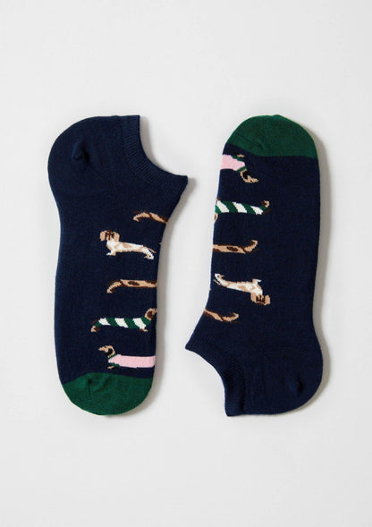 Chaussettes courtes BePets Teckels Marine
