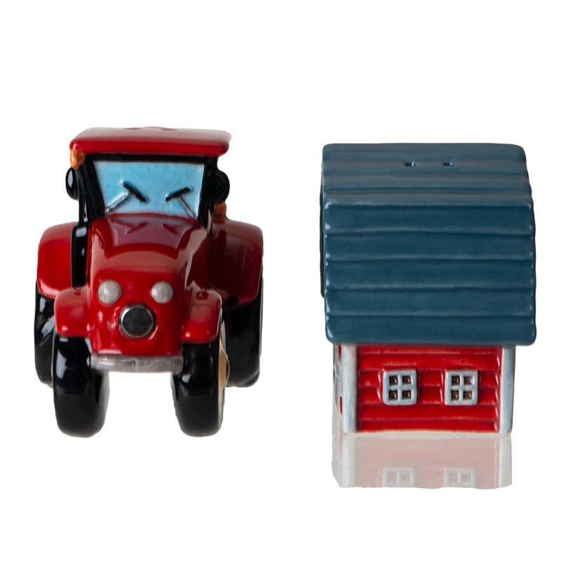 Conjunto de saleiro e pimenteiro Tractor & Barn 16126