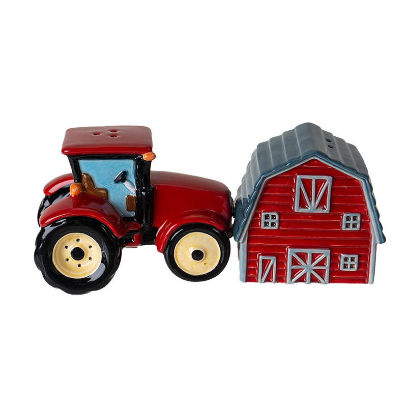 Conjunto de saleiro e pimenteiro Tractor & Barn 16126