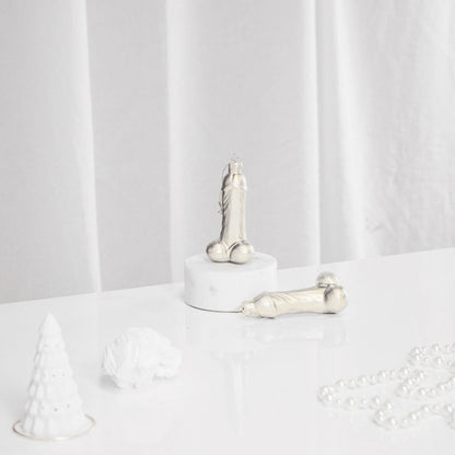 Bola navideña plateada Zizi