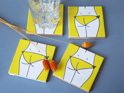 Sous-verres en céramique Bikini Design
