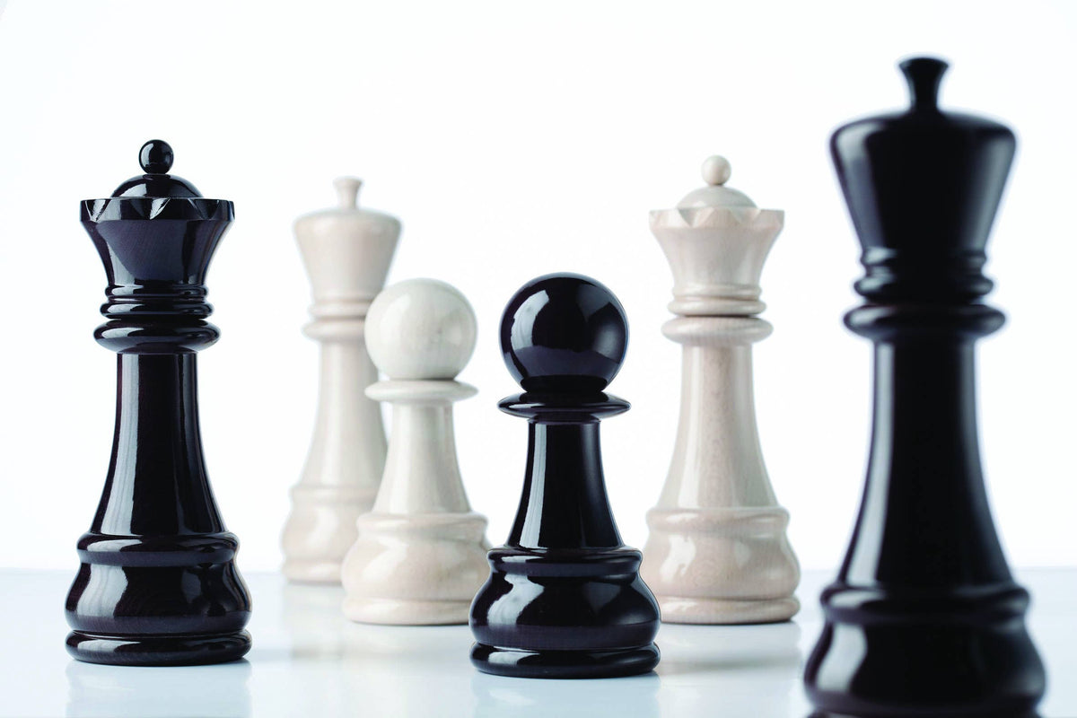 Moulin à épices « Chess » Roi en hêtre laqué noir brillant