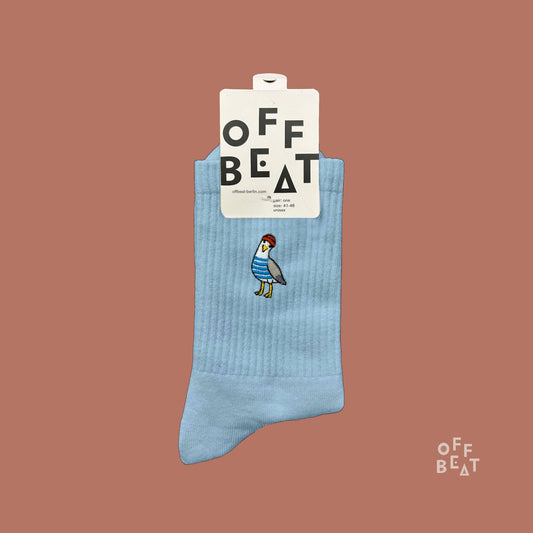 カモメ刺繍ソックス