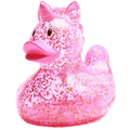 Roze glitterende eenhoorn-eend