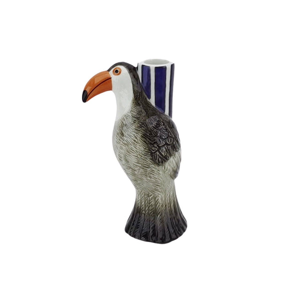 Candeliere - Tucano - Viola/Grigio/Arancione - 8,5x7x16cm