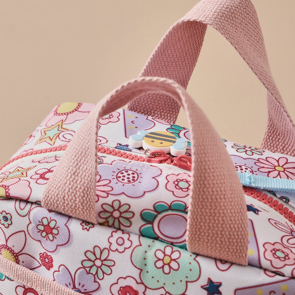 Retro Floral Insulated Lunch Bag for Children