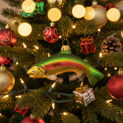 Adorno navideño de trucha arcoíris