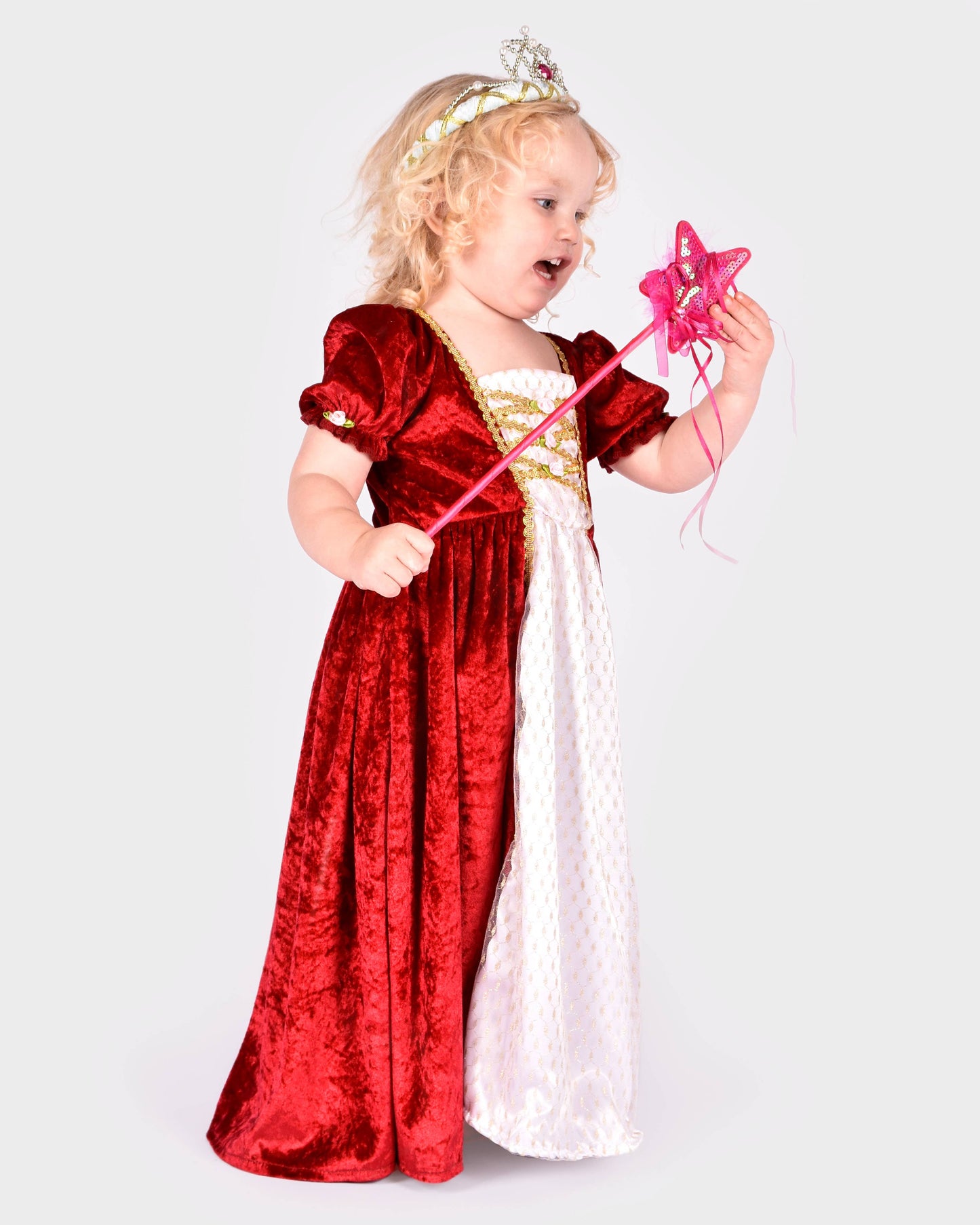 Robe de princesse en velours rouge Den Goda Fen 2-4 ans (98-104 cm)