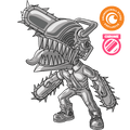 Figurine Chainsaw Man (Silver Chrome)