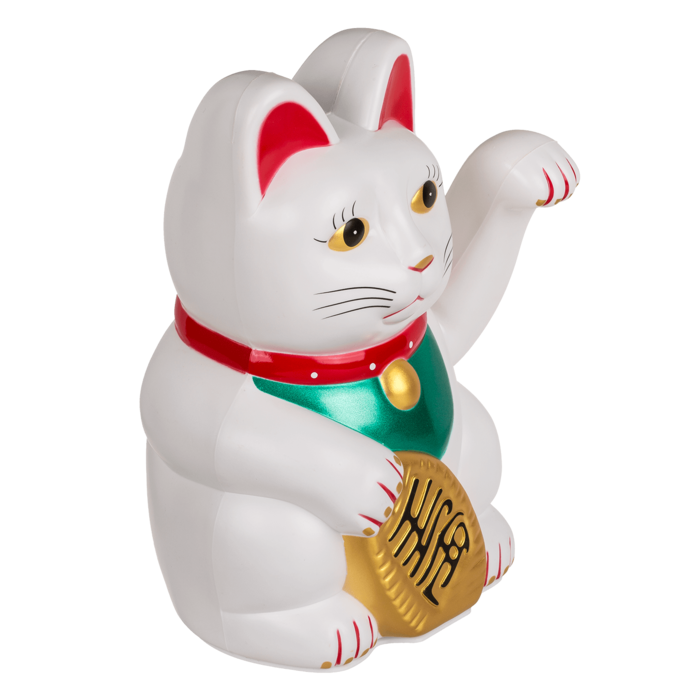 クラシックな白い招き猫