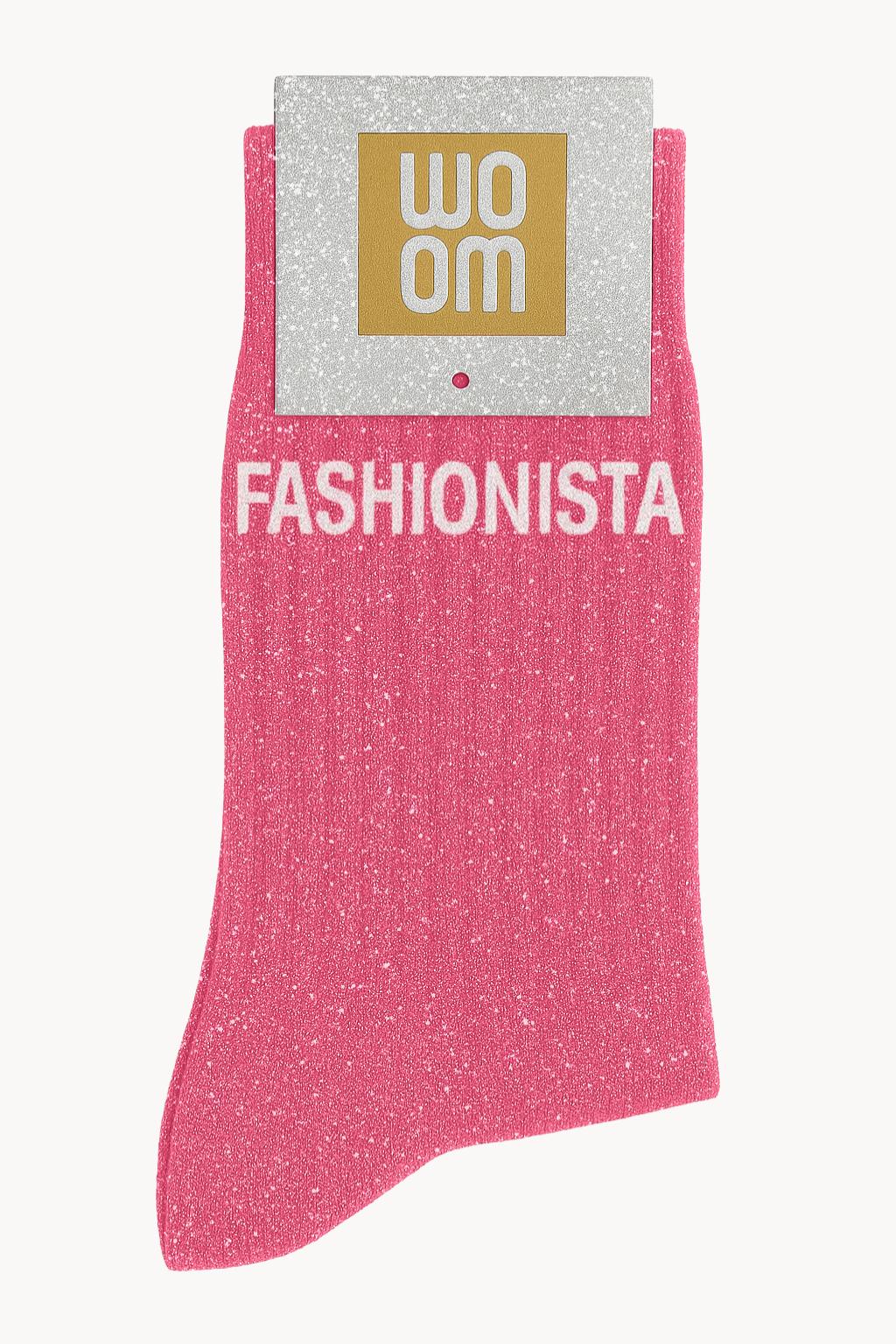 "Fashionista" Sequin Socks - Bubblegum Pink