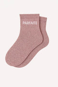 "PERFECT" Rose Gold Short Sequin Socks
