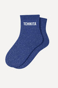 スパンコールショートソックス「TCHIKITA」 - エレクトリックブルー