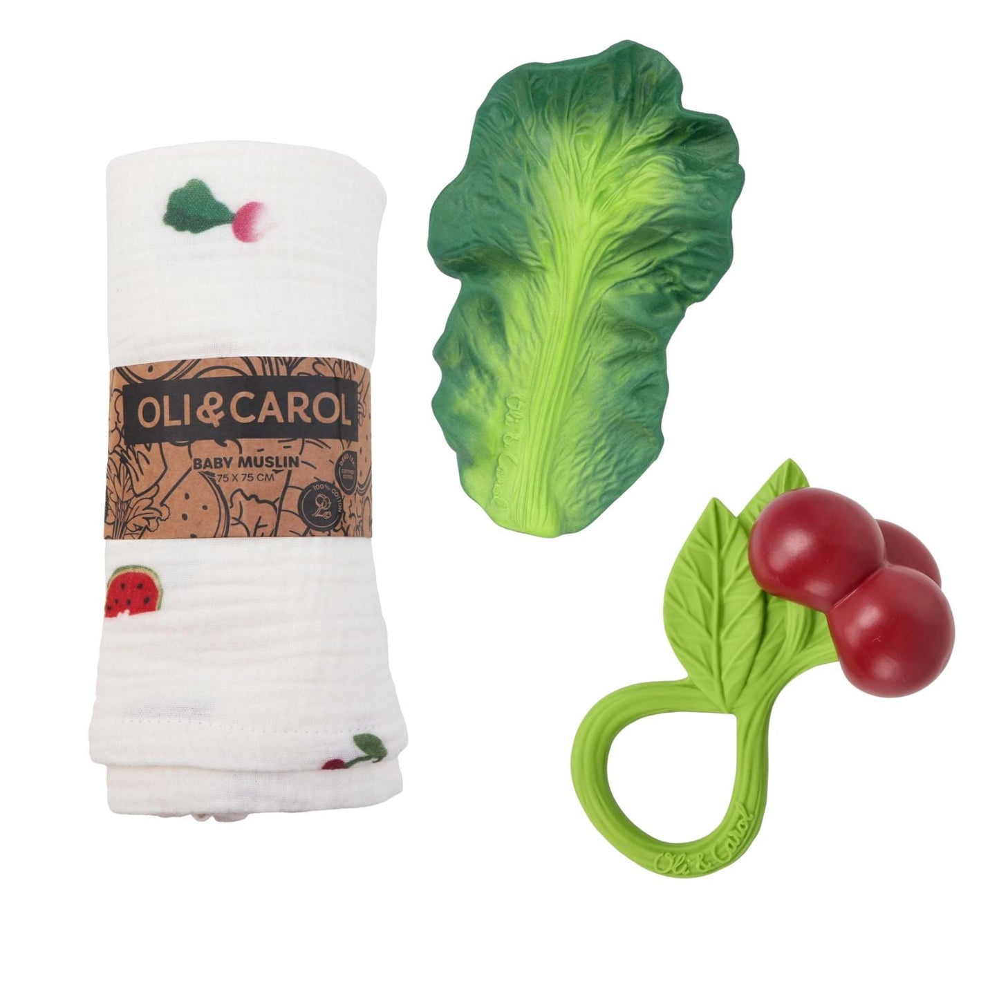 3 Months Old Baby Gift Set Cherry & Greens
