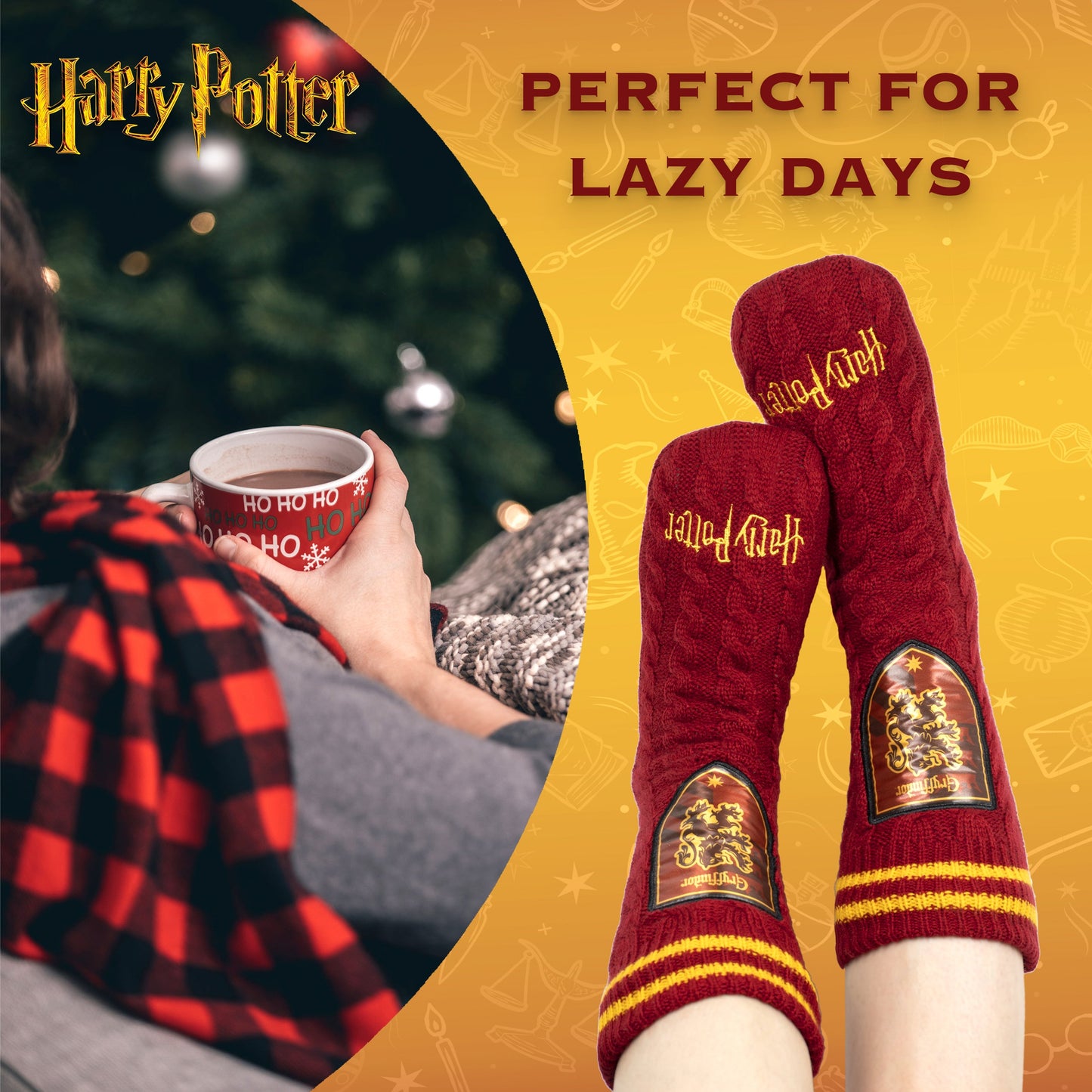 Harry Potter Slippery Chaussettes – rouge