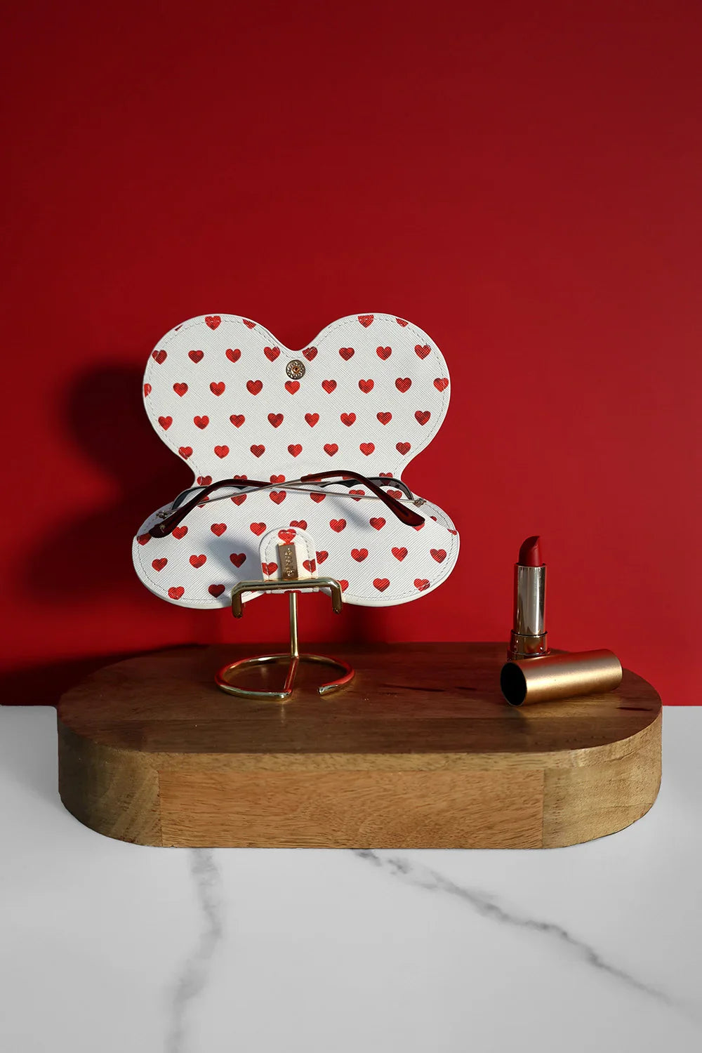 Red hearts - Clip Case