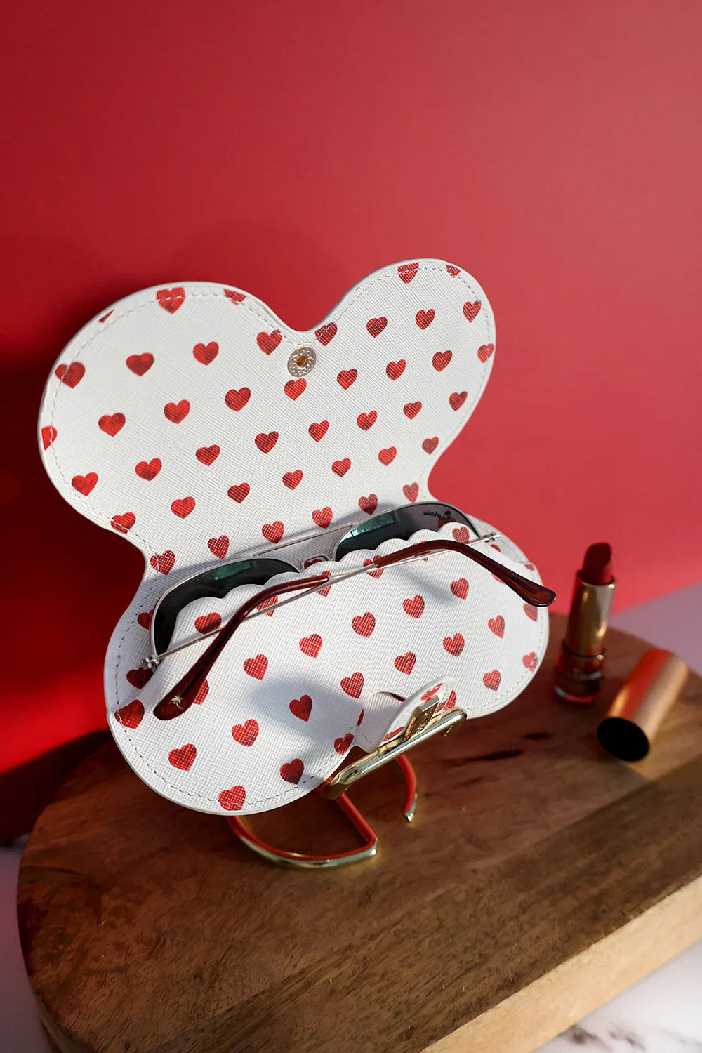Red hearts - Clip Case