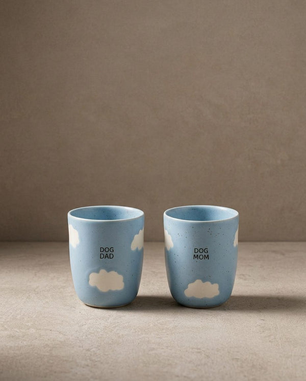 Cloud Medium Cup 220ml Dog Mom & Dad 2-Piece Set