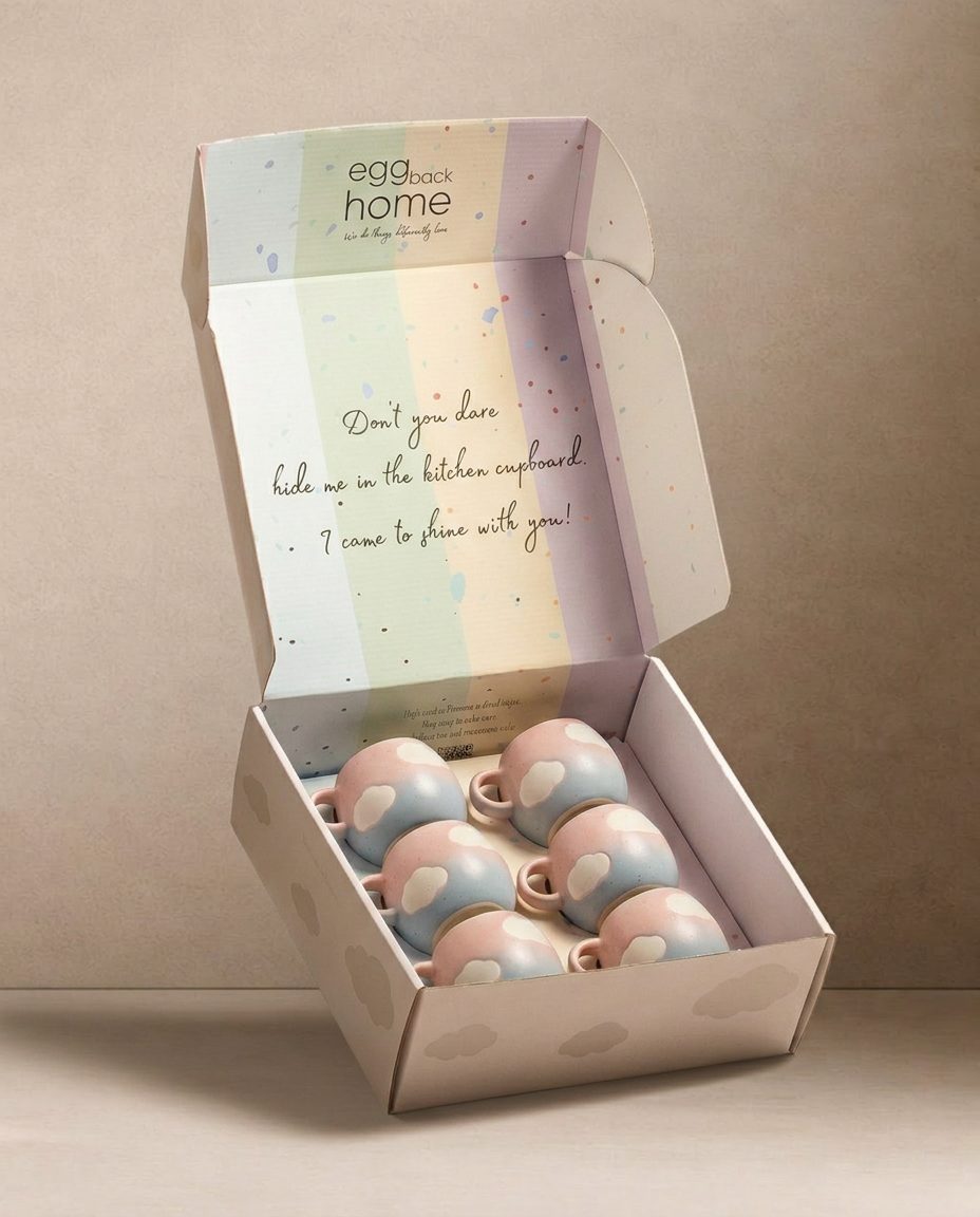 Cloud  Mug 90ml 6 Pieces Set Gift Collection