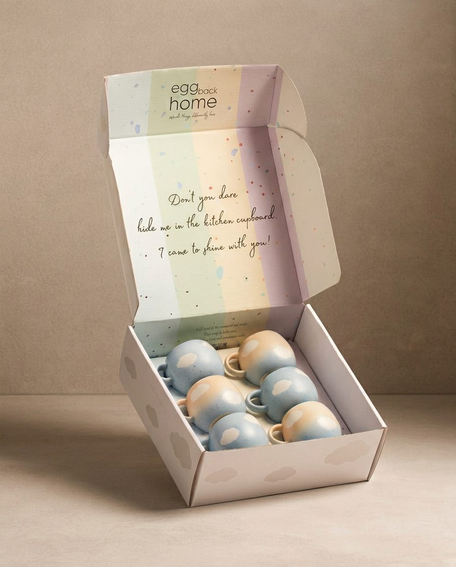Cloud  Mug 90ml 6 Pieces Set Gift Collection