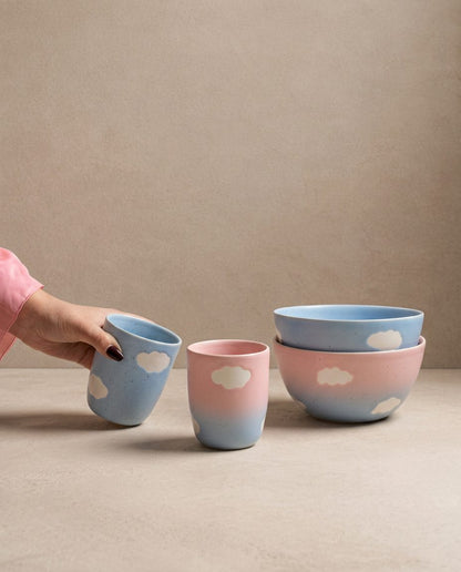 Cloud Sunset Medium Cup 220ml 6 Pieces Set Gift Collection