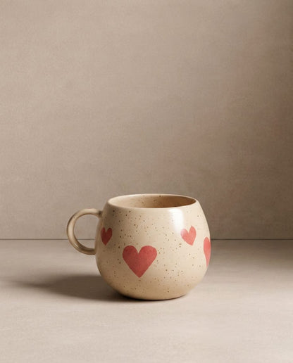 Cozy Hearts ストーンウェアボールマグ 500ml 限定版