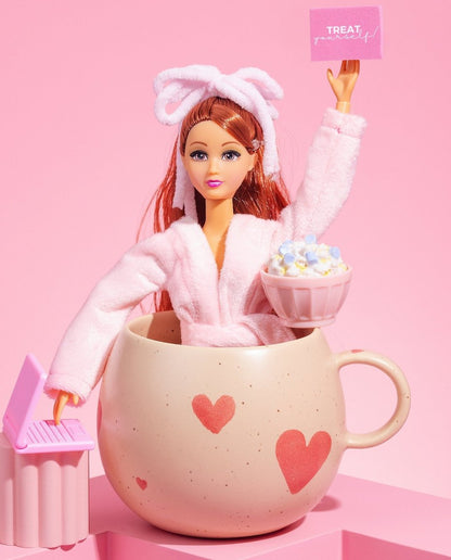 Cozy Hearts ストーンウェアボールマグ 500ml 限定版