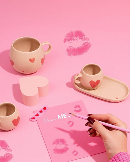 Cozy Hearts Coffee For Two Stoneware Limited Edition