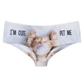 「かわいいでしょ、撫でて」猫柄パンツ