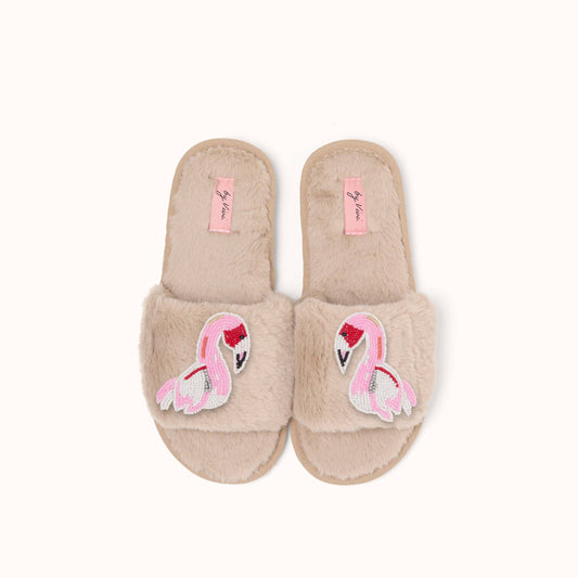 Paire de broches pour Chaussons - Flamant rose