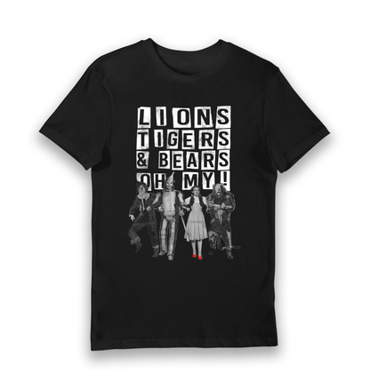 T-shirt adulte Le Magicien d'Oz Lions Tigers & Bears Oh My