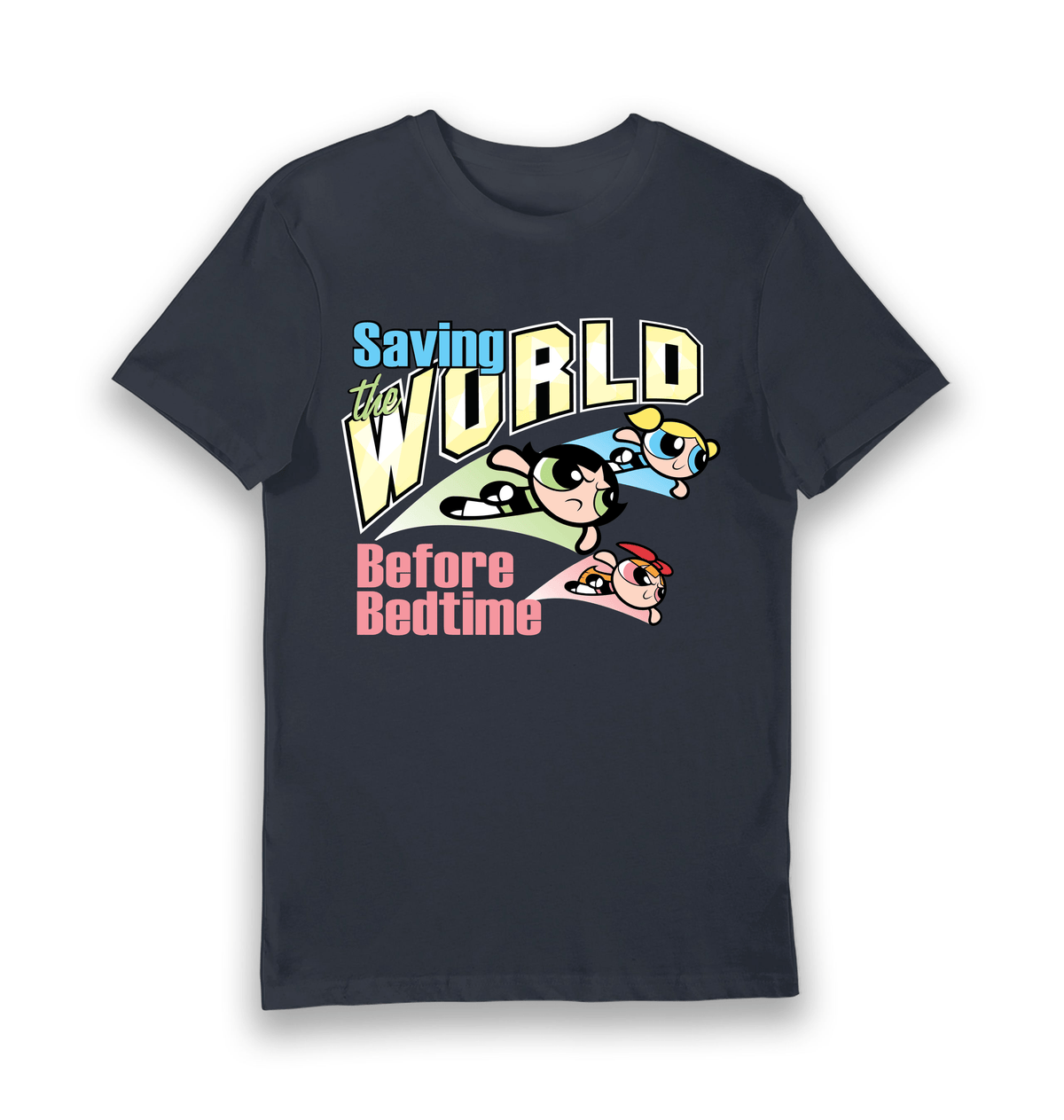 T-shirt adulte Powerpuff Girls Saving The World Before Bedtime