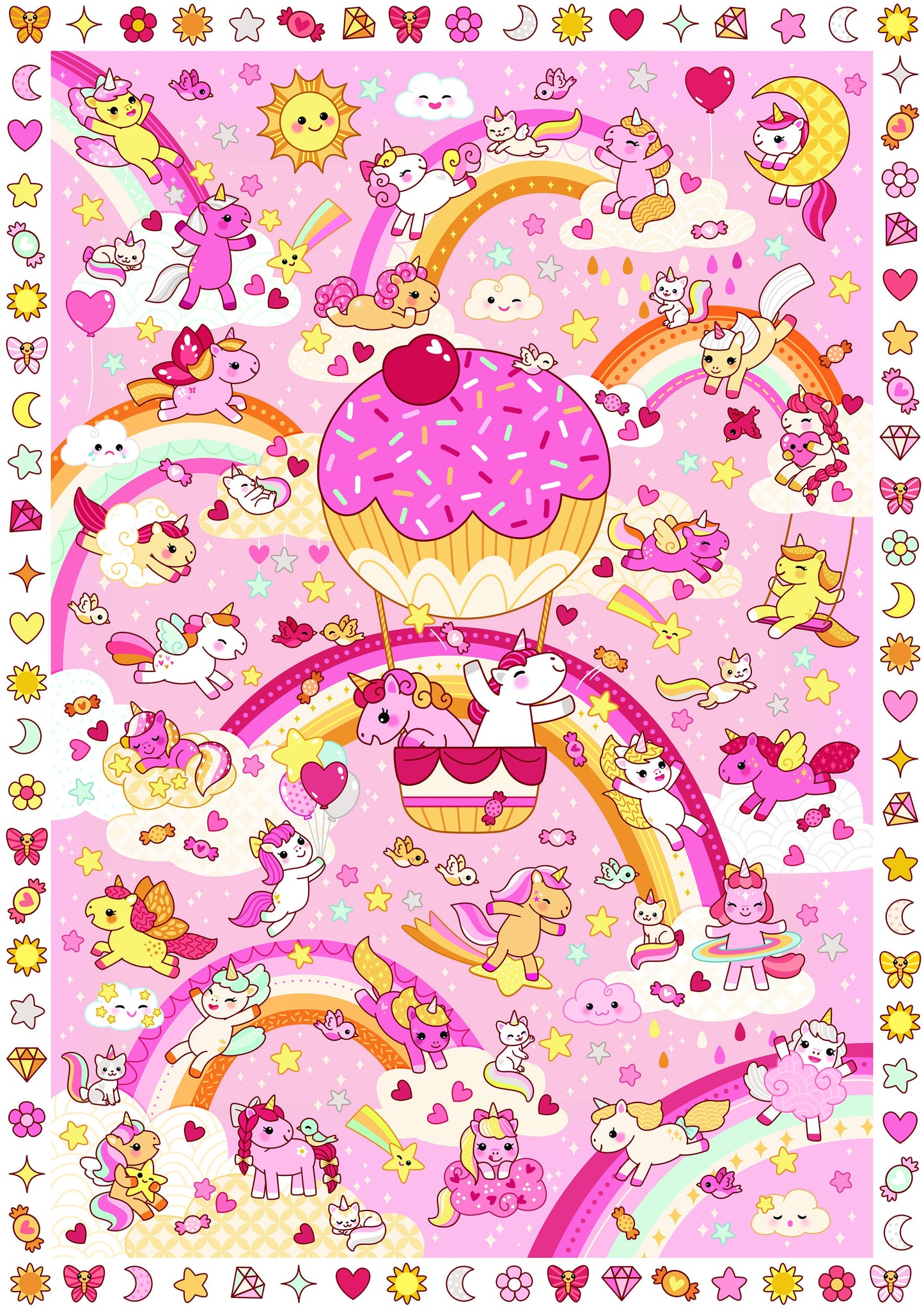 Creative posters in sticker form - unicorns