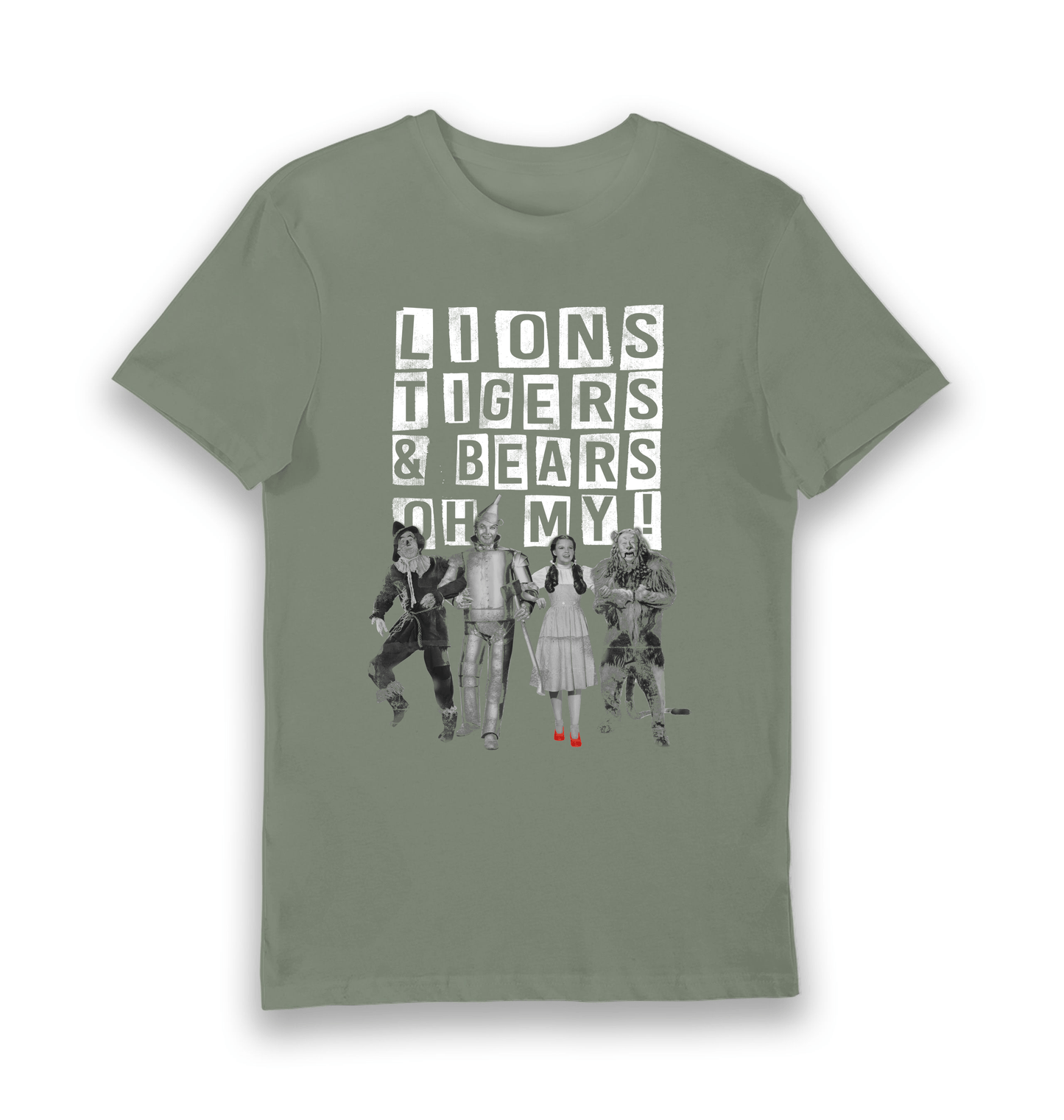 T-shirt adulte Le Magicien d'Oz Lions Tigers & Bears Oh My