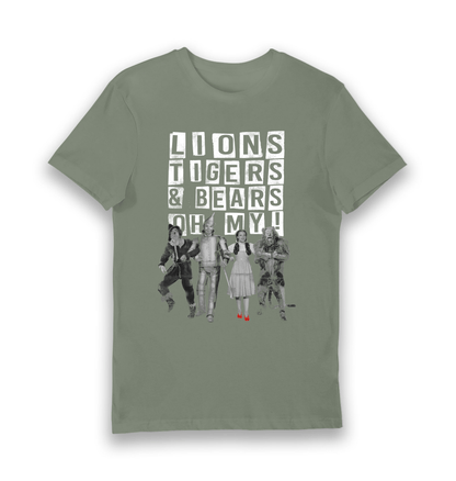 T-shirt adulte Le Magicien d'Oz Lions Tigers & Bears Oh My