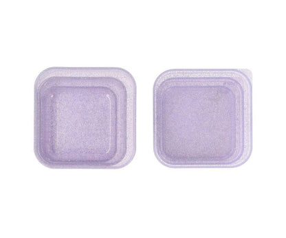 3 Lilac Sequin Lunch Boxes
