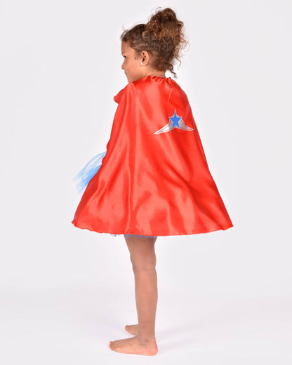 Super Wondergirl avec cape 110-116 cl 4-6 ans