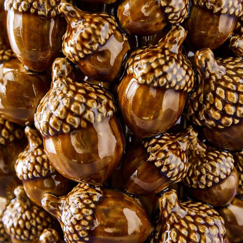 Vase Glands, Grès Marron, 19 x 19 x 27 cm