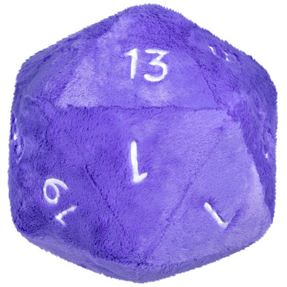 握れる紫のD20ダイス