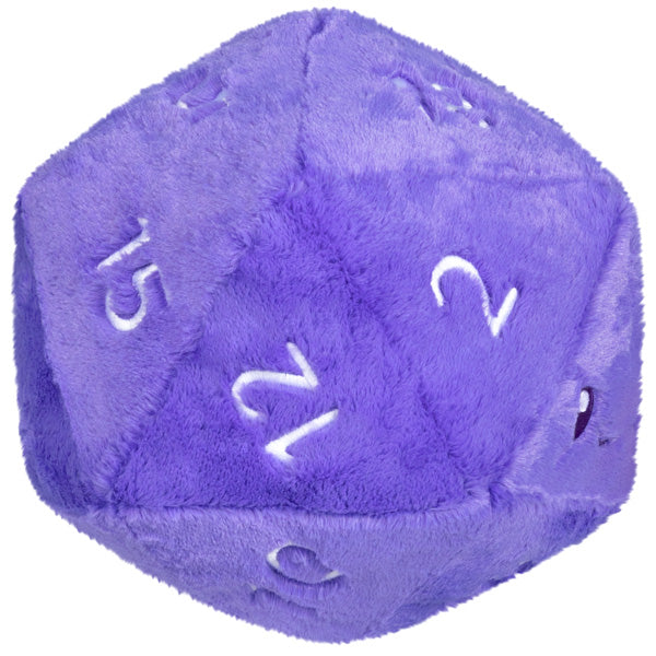 握れる紫のD20ダイス
