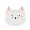 Portaoggetti a forma di faccia di gatto bianco