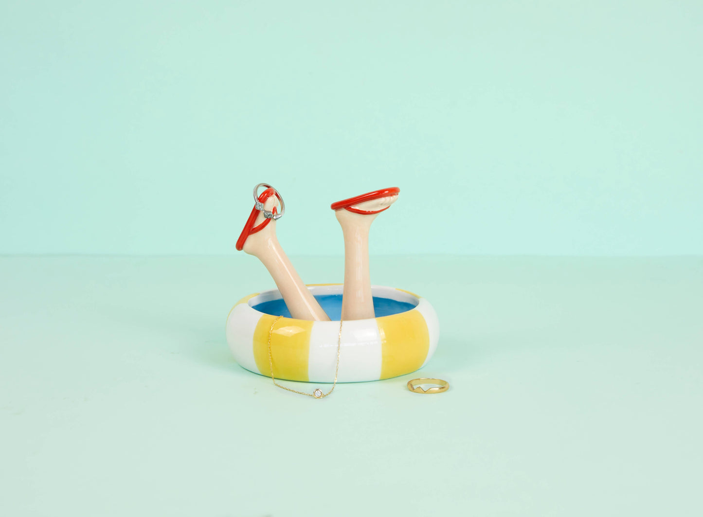 Ringhouder, Happy Legs Summer, keramiek