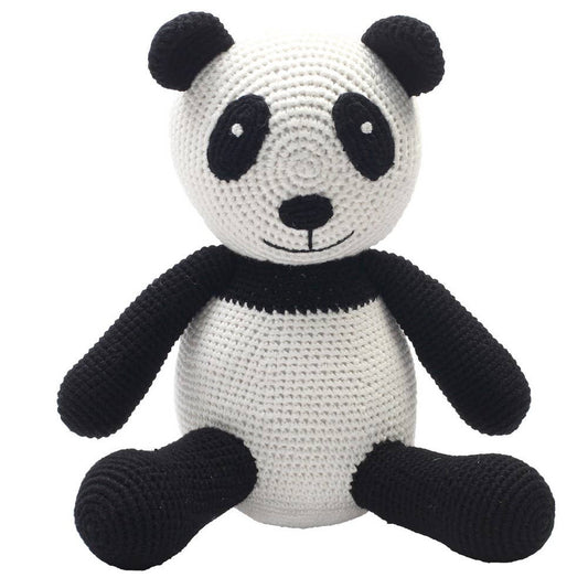 Peluche de ganchillo XL - Panda negro