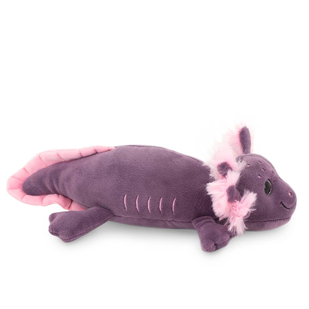 紫色のメキシコサンショウウオのぬいぐるみ、20cm
