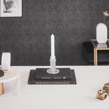 Bougeoir - Verre - Couleur Arc-en-ciel - 8x10cm